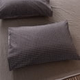 thumbnail image 6 of Lattice Embossed  3-Piece Polyester Bedding Set: Duvet Cover and Two Pillow Shams (Dark Grey, Full / Queen / King), 6 of 7