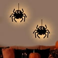 thumbnail image 6 of HHBEAUTY Lighted Halloween Hanging Spider, Halloween Decorations Indoor/Outdoor Black Hanging Spider with LED Lights Glow Waterproof for Yard Sign Window Wall Decor Indoor Clearance Decor, 6 of 6