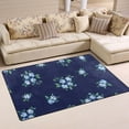 thumbnail image 2 of Navy Blue Flowers Area Rugs Colorful Large Non-Slip Floor Mat Decorative Carpets Doormat for Kitchen Living Dining Dorm Playing Room Bedroom 60 x 39inch, 2 of 7