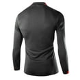 thumbnail image 4 of hirigin Men Sports Shirt Round Neck Long Sleeve Elastic Quick Drying Tops Fitness Running Casual Clothing, 4 of 9
