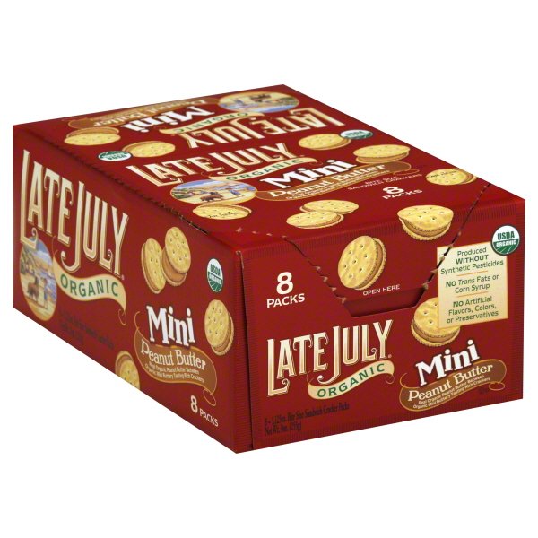 Late July Organic Mini Peanut Butter Sandwich Cracker 8 CT Walmart