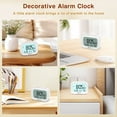 thumbnail image 2 of Geevon Small Travel Alarm Clock, Digital Alarm Clocks for Bedrooms Home Office, Battery Operated Desk Clock with 3 Inch Large Display, 2 Alarms, 5s Backlight, Snooze, Indoor Temperature(White), 2 of 8