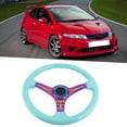 thumbnail image 3 of Automotive Steering Wheel, 350mm Dia Light Blue Racing Steering Wheel Universal  for Racing Car, 3 of 7