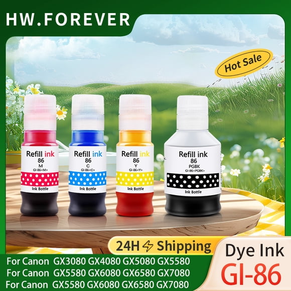 GI-86 GI 86 GI-16 GI16 Refill Ink Kit Compatible For Canon GX3080 GX4080 GX5080 GX6080 GX7080 GX5010 GX6010 GX7010 Printer Ink