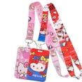 thumbnail image 2 of Anime Hello Kitty Cartoon Lanyard Keychain Cord ID Card Holder USB Badge Holder Phone Strap Necklace Lariat for Kids Gift Gong Bohan LED, 2 of 2