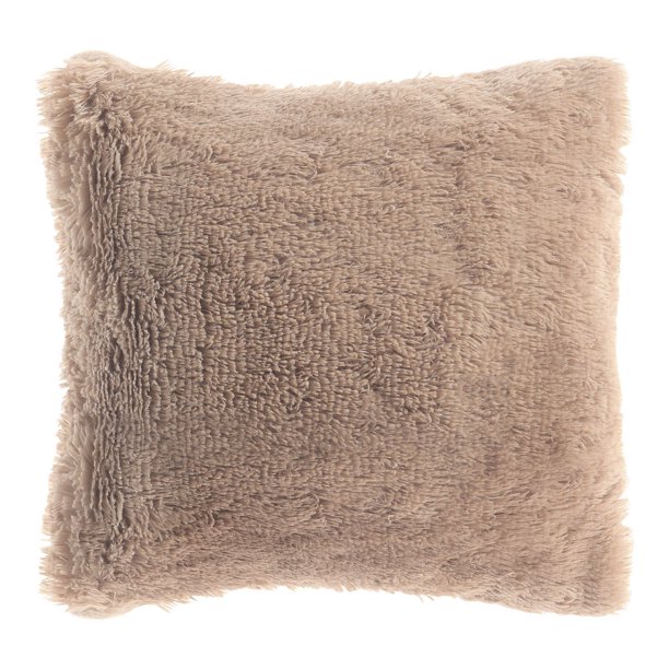 Unique Bargains Throw Pillow Case Faux Fur Fuzzy Cushion Cover Home