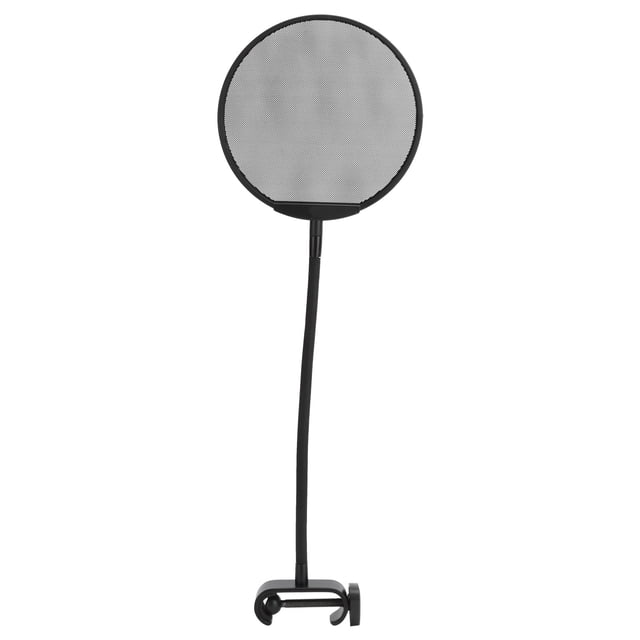 Micrófono Filtro antisalpicaduras Clip de malla Micrófono de cuello flexible Pantalla de viento Negro (Negro)
