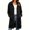 Black Sweatshirts for Women, variant on Womens Hooded Sweatshirt Jacket Longline Full Zip Hem Slit Dual Side Pocket Drop Shoulder Outerwear for Fall Road Trips Downtown Shopping Sprees Red XL