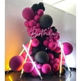 thumbnail image 4 of Globos BAUANOOY de látex rosa intenso, 12 pulgadas, 100 unidades con cinta, 4 of 7