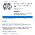thumbnail image 2 of Front Brake Rotor Set - Compatible with 2006 - 2009 Land Rover Range Rover HSE 2007 2008, 2 of 2
