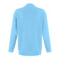 thumbnail image 4 of Womens Long Sleeve V Neck Sweaters 2025 Fall Casual Classic Soft Loose Fit Basic Pullover Jumper Top Winter Old Money Clothes Blue S, 4 of 5