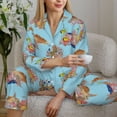 thumbnail image 6 of Daiia Turtles And Corals for Women's Long-Sleeved Pajama Set – Soft & Comfortable Sleepwear Button-Up Pajamas Cozy Lounge Wear-Medium, 6 of 7