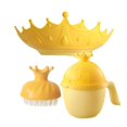 thumbnail image 5 of 2PCS Baby Shower Hat, Baby Toddler Bath Visor, Shower Hat for 0-9 Years Old Kids, Adjustable Visor Children's Bathing Caps Protect Children's Eyes and Ears(Yellow) Two Shower Caps Without Water Bottle, 5 of 5