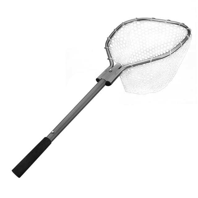 Filet de Pêche Rétractable Brise-Bise de Pêche Filet de Débarquement Poignée en EVA Filets de Pêche Outils Pliants Filet Trempé Accessoires