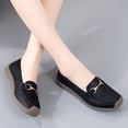 thumbnail image 4 of Women's Casual Loafers Slip On Leather Shoes Lightweight Casual Walking Shoes Female Moccasins Classic Penny Loafer Flats Boat Shoes, 4 of 7