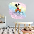 thumbnail image 3 of Watercolor Decal You Can Fill The World With Sunshine Living Room Wall Decal for Family Rainbow Background Lettering Art Quotes Cute Themed Room Decal - Size: 20 In x 18 In, 3 of 5
