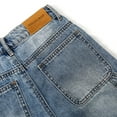 thumbnail image 4 of KIDSCOOL SPACE Little Girls' Wide-leg Jeans, Elastic Band Inside Big Patchwork Flared Denim Pants,Light Blue,6-7 Years, 4 of 6