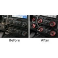 thumbnail image 4 of 6pc Sports Red Aluminum Air Conditioner Stereo Volume/Tune Trailer/4WD Switch Turner Ring Covers For 2016-2020 Ford F-150, 4 of 9