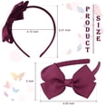 thumbnail image 2 of Cute Burgundy Bow Headband for Girls Toddlers., 2 of 3