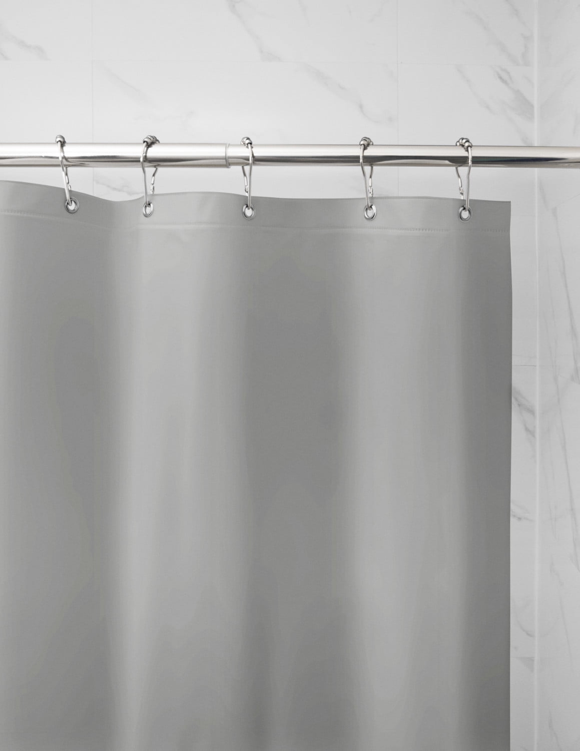 Shop Frosted Heavyweight PEVA Shower Liner with 2 Adhesive Clips, 70 x 72,  Better Homes & Gardens - Great Prices Await 