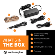 Audioengine A2 24 Bit HiRes Desktop Speakers with Bluetooth - Pair (Black)