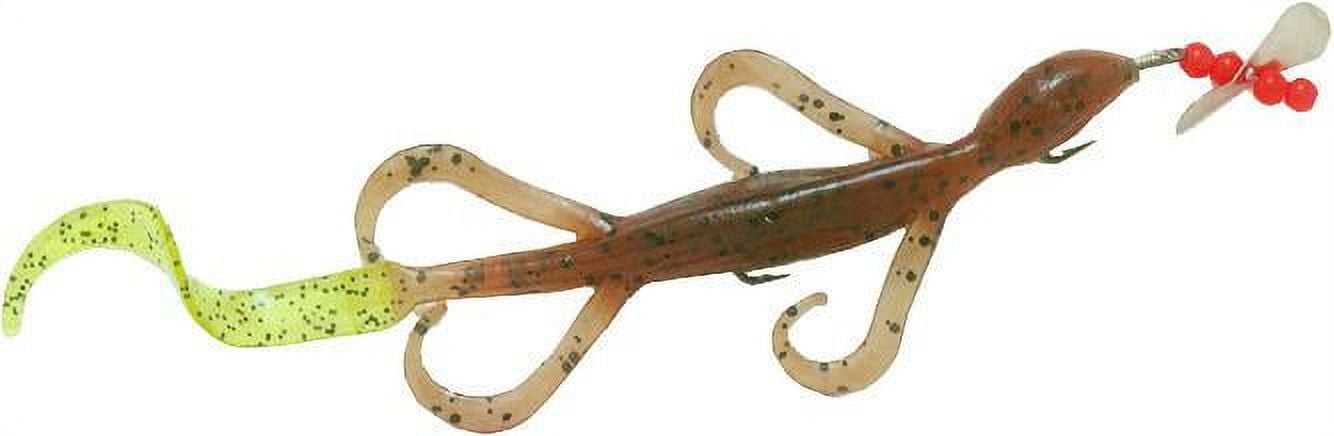 (4 pack) Creme Pre-Rigged 6" Lizard Lure, Chartreuse