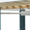 thumbnail image 6 of Harper & Bright Designs Full Size Wood Loft Bed with Built-in Storage Shelves, Clothes Rails and Desk, Wood Loft Bed Frame with Guardrail and Top Shelves, White+Blue, 6 of 12