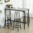 thumbnail image 2 of HOMCOM 5-Piece Bar Table and Chairs Set for Dining Room, Grey, 2 of 10