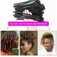 thumbnail image 2 of 16Inch 0.6cm Thickness Dreadlock Extensions Human Hair 30 Strands Locs Extensions Real Human Hair, Natural Black for Women Men Kids Full Handmade Permanent Locs Can Be Dyed and Bleached, 2 of 4