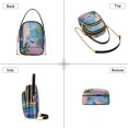 thumbnail image 3 of FORMRS Crossbody Bag for Women Quilted Travel Shoulder Cell Phone Purse with Chain Strap Handbag, Purple Window, 3 of 7