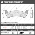 thumbnail image 3 of Friction Master MKD946A Front Semi-Metallic Brake Pads Replacement Set, 3 of 3