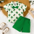 thumbnail image 2 of Boy Clothes Baby Toddler Boys Shorts CLothes Set Kids Spring Summer Cotton Plaid Printed Short Sleeved Basketball 18-24 Months 2t 3t 4t 5t 6t T-shirt Tops 2PCS Two Pieces, 2 of 9