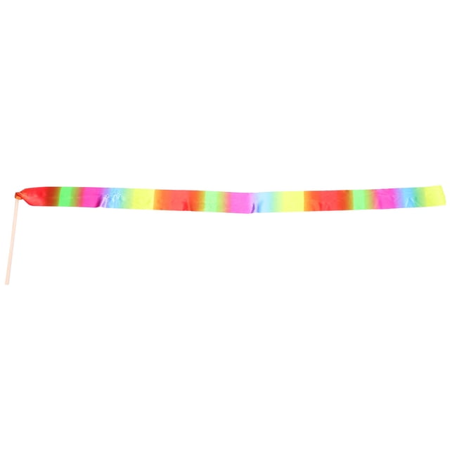 OULII 2Pcs Gymnastics Ribbons with Comfortable Wooden Stick for Dance Performance and Training