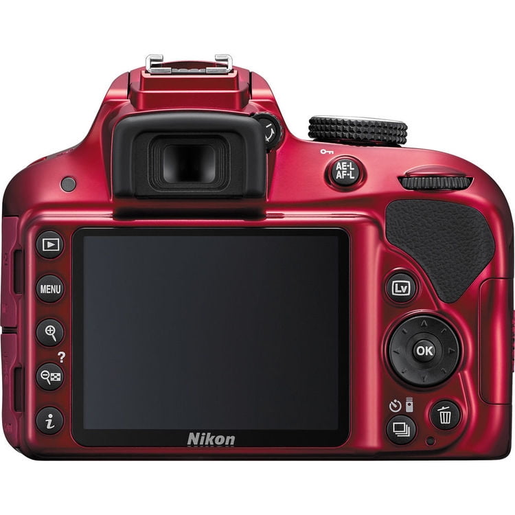 Nikon D3200 Red DSLR Digital Camera with 18-55mm VR + 55-300mm VR