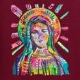 thumbnail image 6 of Wild Bobby Rainbow Painted Mother Mary Dean Russo Design Inspirational/Christian Women Graphic Tee, Maroon, 3X-Large, 6 of 6