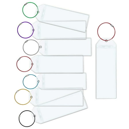 8 Pcs Luggage Tag Key Ring Lightweight Tags Suitcase Id Metal Travel for Suitcases Labels