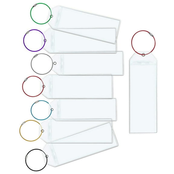 8 Pcs Luggage Tag Key Ring Lightweight Tags Suitcase Id Metal Travel for Suitcases Labels