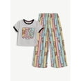 thumbnail image 5 of Justice Girls Short Sleeve Tee with Pants 2-Piece Pajama Set, Sizes 5 to 18, 5 of 7