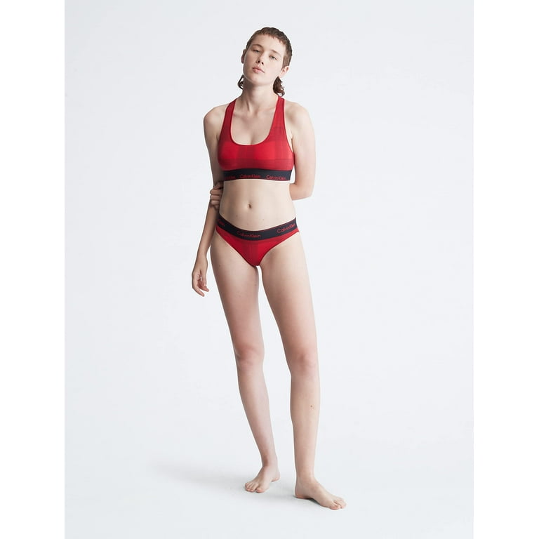 Calvin Klein Women's Modern Cotton Skinny Strap Bralette - Breathable and  Comfortable