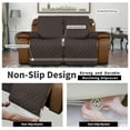 thumbnail image 4 of Easy-Going Loveseat Recliner Cover, Reversible Couch Cover for Double Recliner, Split Sofa Cover for Each Seat, Furniture Protector with Elastic Straps for Kids, Dogs, Pets(2 Seater, Chocolate/Beige), 4 of 8