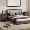 thumbnail image 2 of Dowellia Nighstand with 2 Drawer Fabric Storage for Living and Bedroom, Set of 2, Grey, 2 of 9