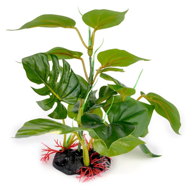 Adorno de planta de acuario artificial de aspecto realista para acuario Green Deco