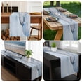 thumbnail image 6 of Marble Blue Table Runner 90 Inches Long, Modern Abstract Ink Painting Luxury Kitchen Coffee Dining Table Decoration for Home Party Birthday Wedding Home Decor 13x90 Inches, 6 of 8