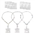 thumbnail image 3 of CordóN de Carretes RetráCtil 3 Piezas con Soporte IdentificacióN Tarjeta Nombre para Mujer Collar Cuentas Moda, 3 of 5