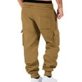 thumbnail image 3 of lmcalzta Mens Sweatpants Cargo Pants Fleece Lined Drawstring with Multi Pockets Casual Workout Gym Running Trousers(S-3XL), 3 of 8
