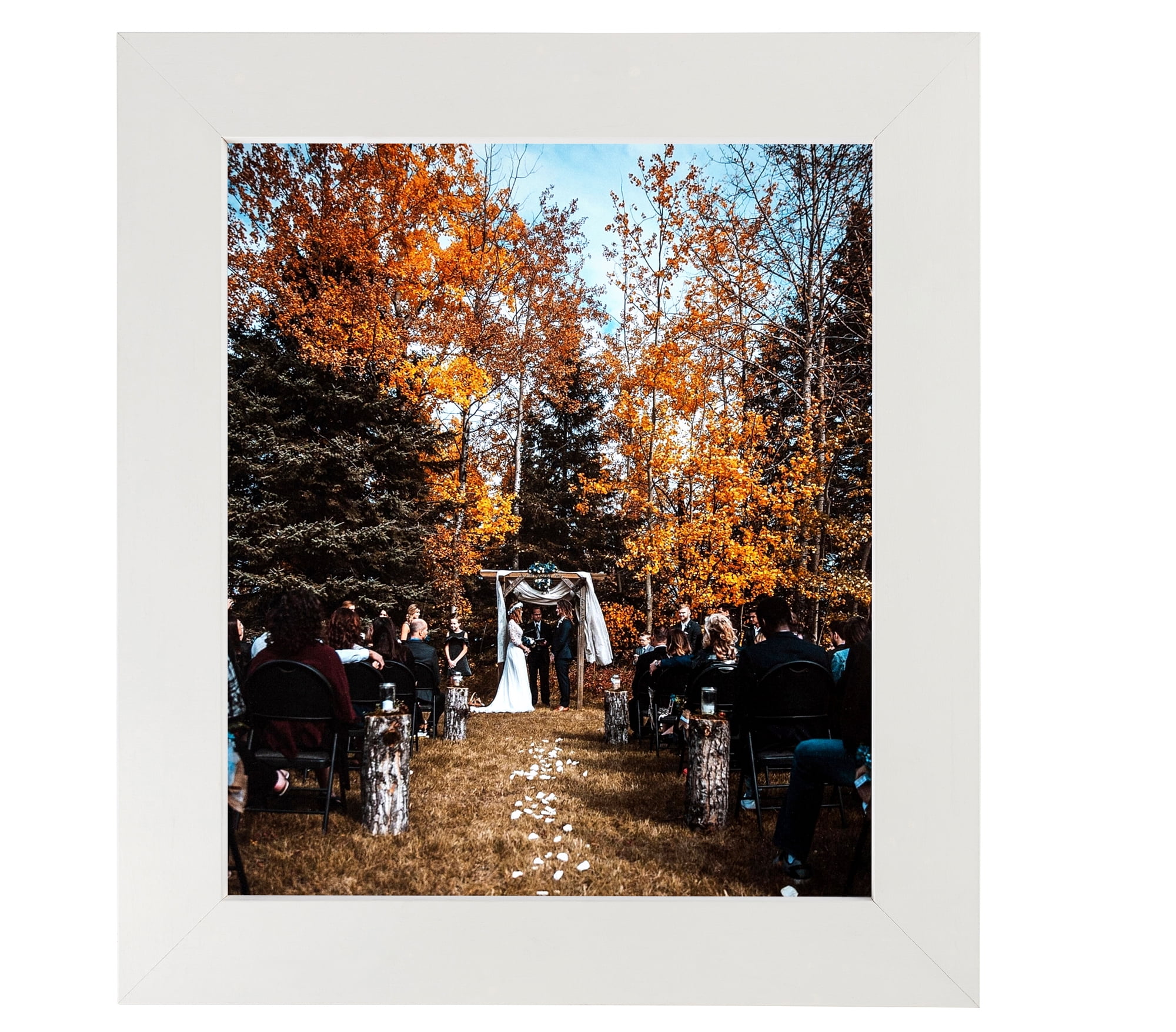 ArtToFrames 18" x 24" White Picture Frame, 18x24 inch White Wood Poster Frame (WOM-4114), 4 Pack