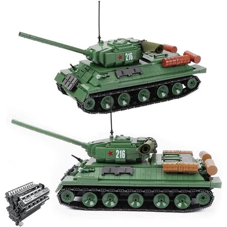 T-34 Medium Soviet Building Blocks Toy Bricks WW2 Military Tank