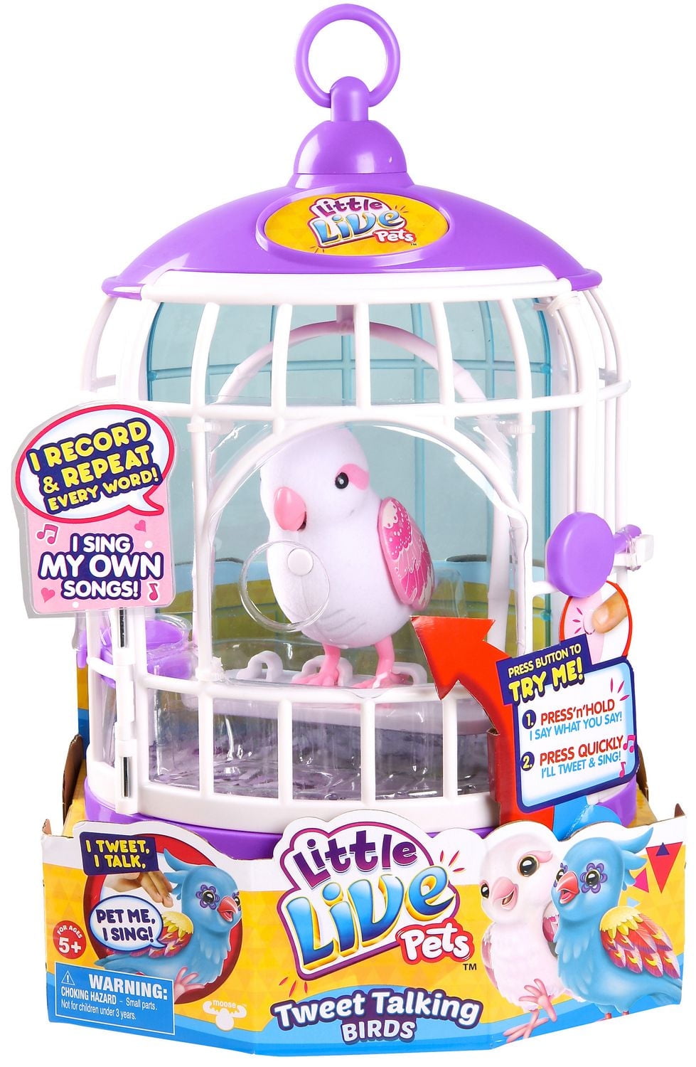 Jouet oiseau Bella Rina et cage de Little Live Pets