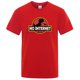 thumbnail image 1 of Camiseta de dinosaurio de dibujos animados para hombre, camisa con estampado de No Internet, informal, divertida, de algodón, Harajuku, de verano xuanjing  unisex, 1 of 2