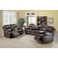 thumbnail image 4 of Modern Faux Leather Manual Reclining Sofa Loveseat Chair Set Living Room SET for Living room, Apartment and game room, 4 of 8